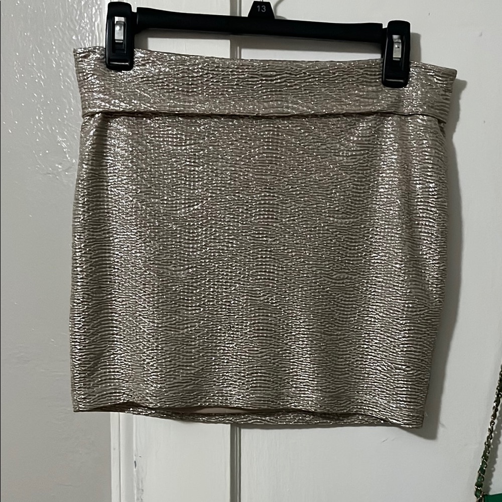 Decree Gold Sequin Pencil Mini Skirt Cocktail
